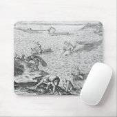 Ureinwohnermethode des Walfangs, von einem Konto Mousepad (Mit Mouse)