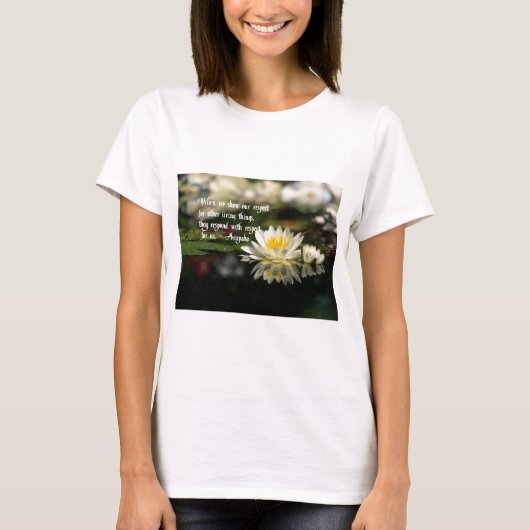 Ureinwohnersprichwort, Respekt T-Shirt (Vorderseite)