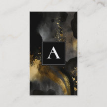 Urelementarer Sweep | Schwarzes Gold Abstract Desi