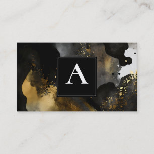 Urelementarer Sweep Schwarzes Gold Abstract Desi Visitenkarte