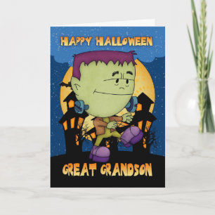 Urenkel halloween card mit frankie stompe karte