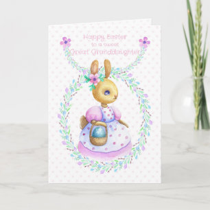 Urenkelin Osterhase mit gefärbtem Ei Karte