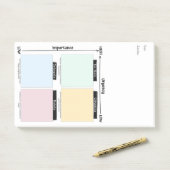 Urgent Important Eisenhower Matrix Notes Post-it Klebezettel (Auf Schreibtisch)
