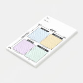Urgent Important, Eisenhower Matrix Post-It Notes Klebezettel (angewinkelt)