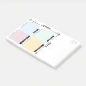 Urgent Important Eisenhower Matrix Post-It Notes Klebezettel (angewinkelt)