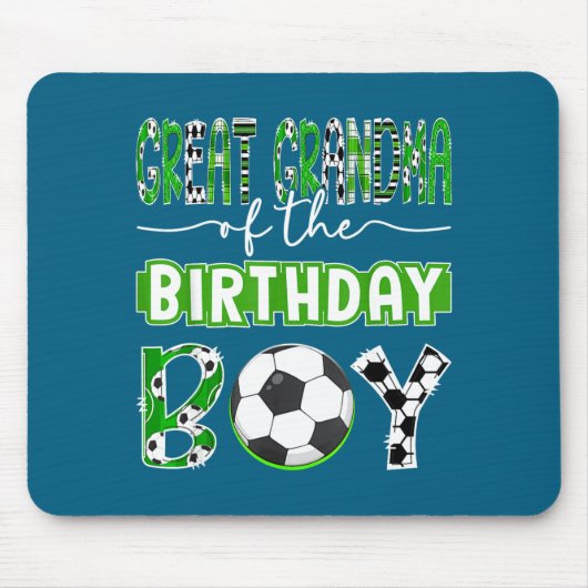 Urgroßmutter des Fußball spielenden Geburtstagsjun Mousepad (Vorne)