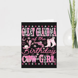 Urgroßmutter des Geburtstags Cow-girl Rodeo Weste Karte