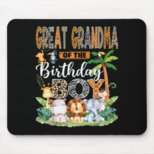 Urgroßmutter des Geburtstagsjungen Dschungelsafari Mousepad (Vorne)