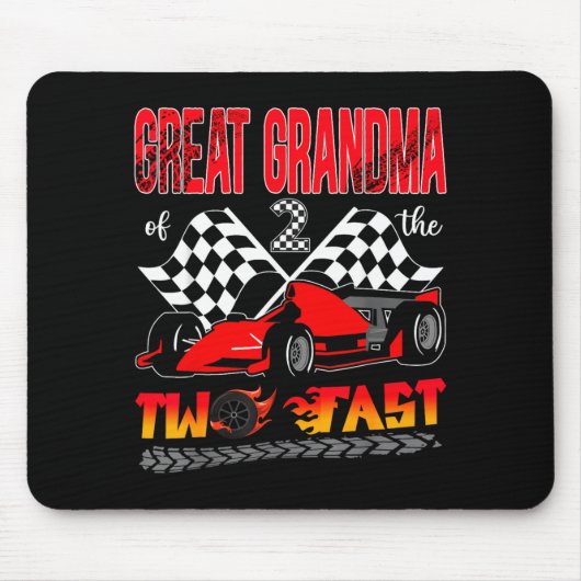 Urgroßmutter des schnellen zweijährigen Geburtstag Mousepad (Vorne)