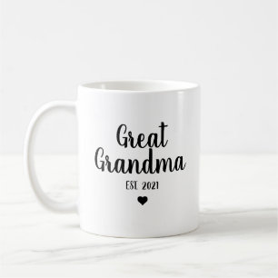Urgroßmutter Est Schwangerschafts-Ankündigungsgesc Kaffeetasse