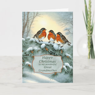 Urgroßmutter Rotkehlchen Frohe Weihnachten
