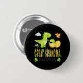Urgroßmutter Saurus T-Rex Dinosaurier passend Button (Vorne & Hinten)