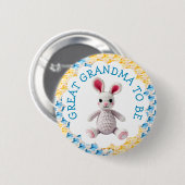 Urgroßmutter wird | Baby Shower für Jungen Button (Vorne & Hinten)