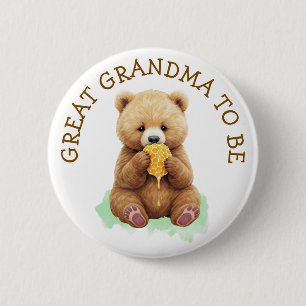 Urgroßmutter wird Bärenjungen-Baby-Party Button