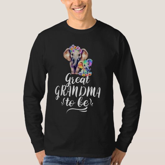 Urgroßmutter wird Elefant-Baby-Party Bunt T-Shirt (Vorderseite)