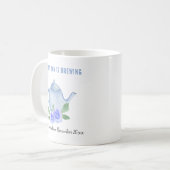Urgroßmutter wird neuer Babyjunge braut Blau Kaffeetasse (Vorderseite Links)