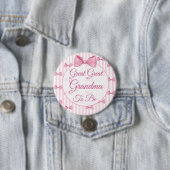 Urgroßmutter wird Pink Ribbon Baby Shower Button (Beispiel)