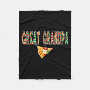 Urgroßvater Pizza Geburtstags-Squad Crew Familie Fleecedecke
