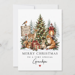 Urgroßvater-Weihnachtskarte Großvater Weihnachte Feiertagskarte