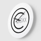 Urheberrecht Moderne Typografie Große Wanduhr (Winkel)