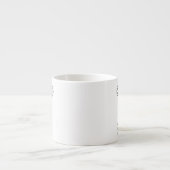Urheberrecht Moderne Weiße Schrift Espressotasse (Vorderseite)