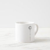 Urheberrecht Moderne Weiße Schrift Espressotasse (Vorderseite Rechts)