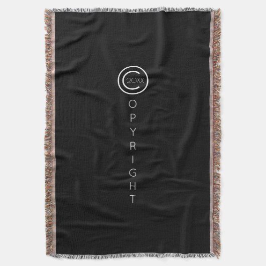 Urheberrecht Modernes Typografisches Schwarz Decke (Vorderseite Vertikal)