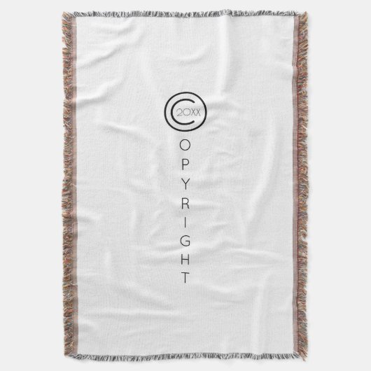 Urheberrecht Modernes Typografisches Weiß Decke (Vorderseite Vertikal)