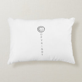 Urheberrecht Modernes Typografisches Weiß Dekokissen