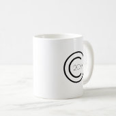 Urheberrecht Modernes Typografisches Weiß Kaffeetasse (VorderseiteRechts)