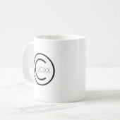 Urheberrecht Modernes Typografisches Weiß Kaffeetasse (Vorderseite Links)