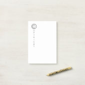 Urheberrecht Modernes Typografisches Weiß Post-it Klebezettel (Auf Schreibtisch)