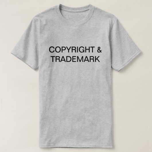 Urheberrecht & Warenzeichen T-Shirt (Design vorne)