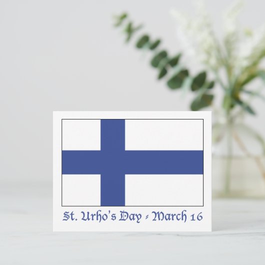 Urho-Tag Postkarte (Stehend Vorderseite)