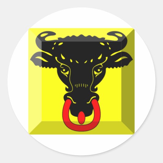 Uri Flag Gem Runder Aufkleber (Vorderseite)
