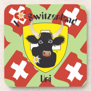 Uri Schweiz Suisse Svizzera Kork-Untersetzer Getränkeuntersetzer