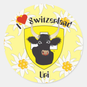 Uri Schweiz Suisse Svizzera Svirza Kleber Runder Aufkleber