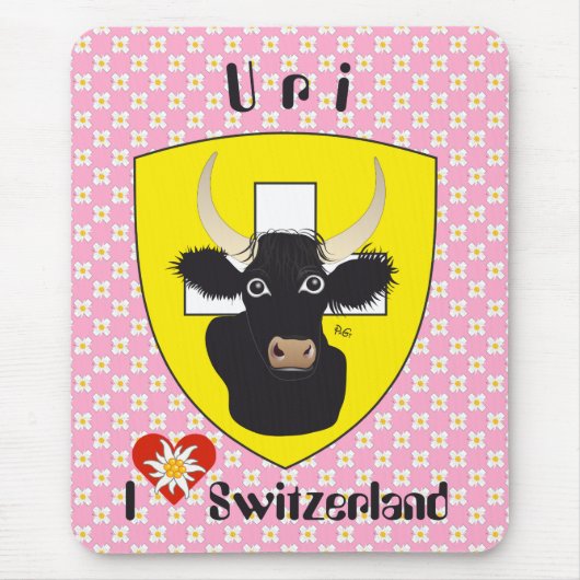 Uri Schweiz Suisse Svizzera Svizra Mousepad (Vorne)