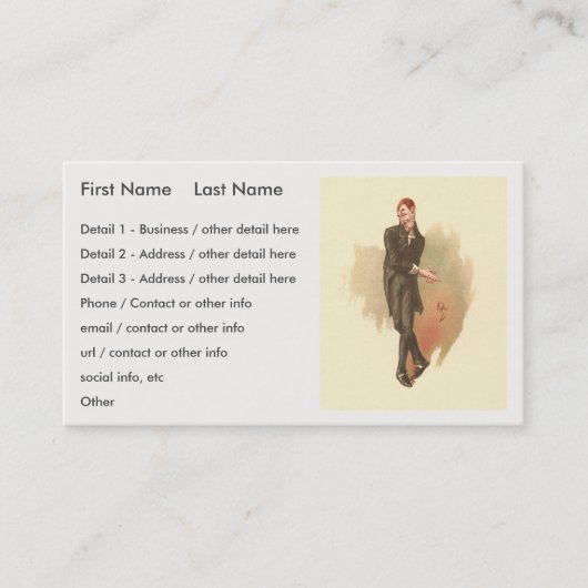 Uriah Heep von Kyd von Dickens' David Copperfield Visitenkarte (Vorderseite)