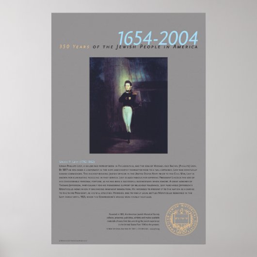 Uriah P. Levy (1792-1862) Poster (Vorne)