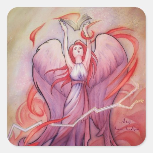 Uriel Quadratischer Aufkleber (Vorderseite)