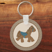 uriges Pferd Schlüsselanhänger (Vorderseite)