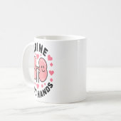 Urine Good Hands Kidney Pun Cute Cartoon Humor  Kaffeetasse (Vorderseite Links)