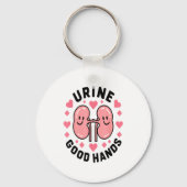 Urine Good Hands Kidney Pun Cute Cartoon Humor Schlüsselanhänger (Vorderseite)