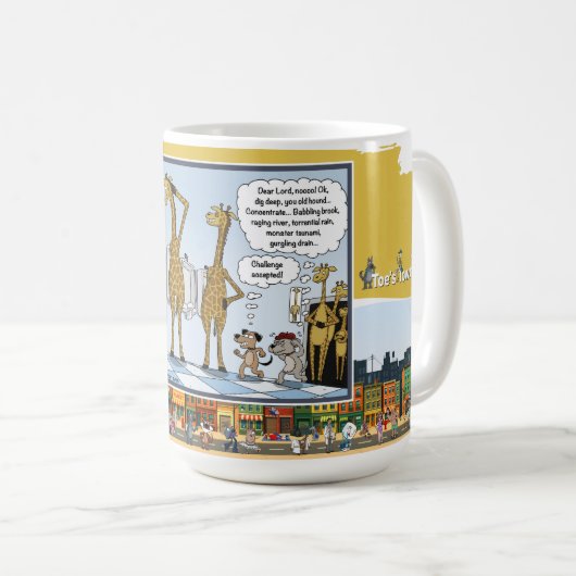 Urine liegt das Problem | Wortspiel Klassiker Kaffeetasse (VorderseiteRechts)