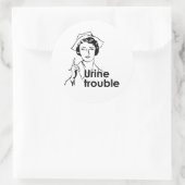 URINE TROUBLE RUNDER AUFKLEBER (Tasche)
