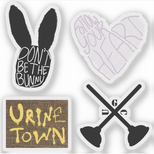 Urinetown-Aufkleber-Set Aufkleber (Vorderseite)