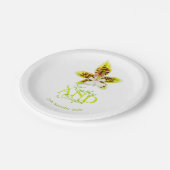 Urinfarbenplatte Pappteller (Schrägansicht)