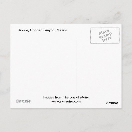 Urique, Copper Canyon, Mexiko Postkarte (Rückseite)