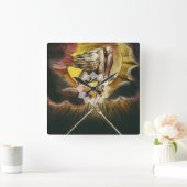 Urizen - William Blake - das alte von Tagen Quadratische Wanduhr (Zuhause)